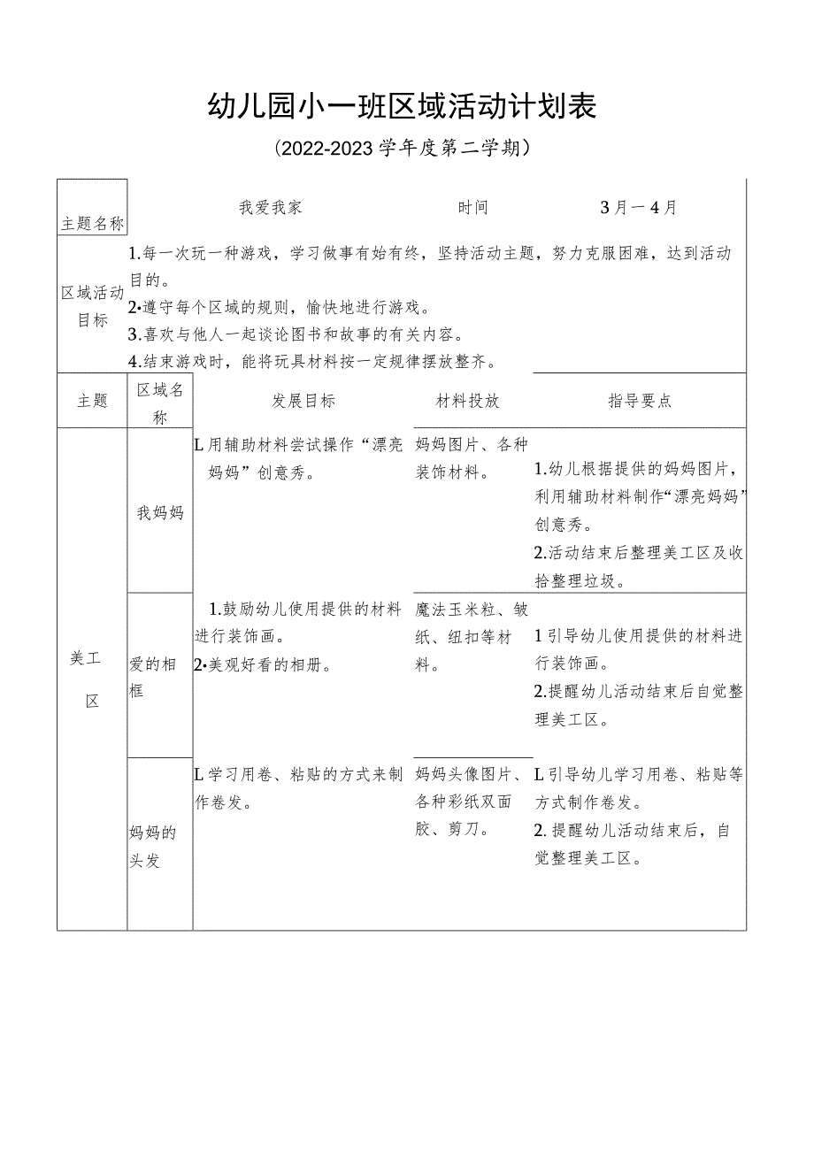 区域活动计划表（班级）.docx_第1页