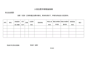 入党志愿书领取备案表（2023年）.docx