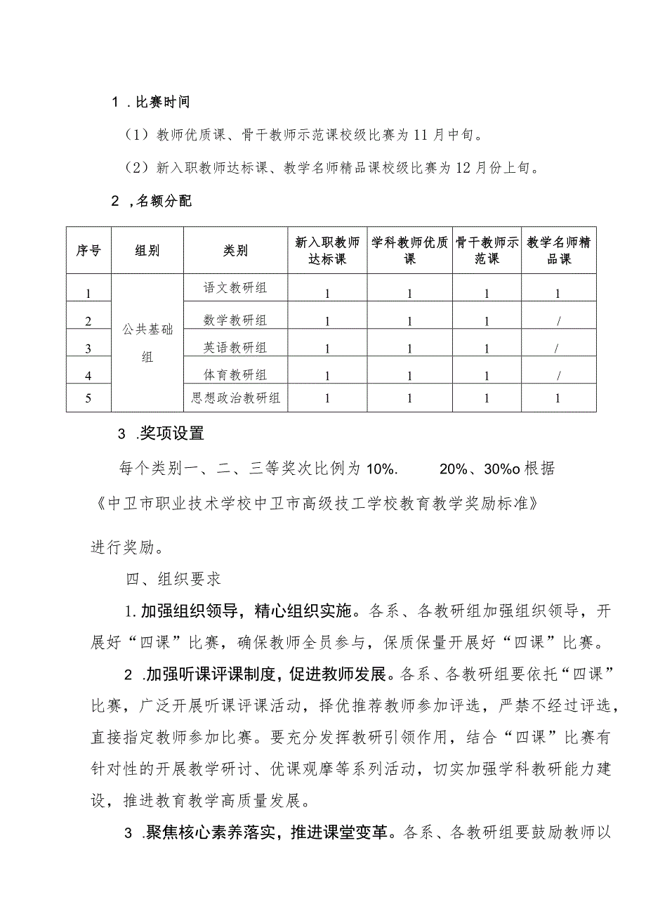 教师课堂教学“四课”比赛方案.docx_第3页