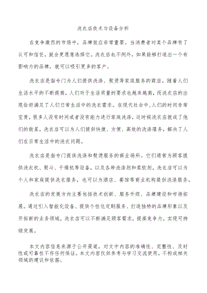 洗衣店技术与设备分析.docx