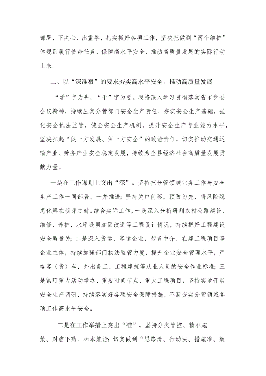 2023在安全生产会议上的交流发言：全面夯实高水平安全助推经济高质量发展.docx_第2页