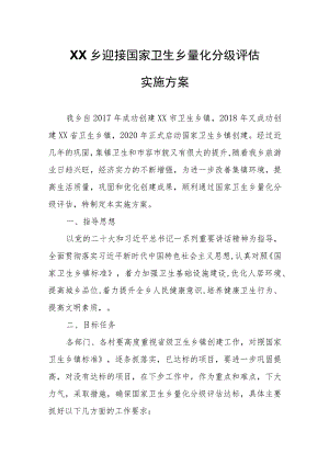 XX乡迎接国家卫生乡量化分级评估实施方案.docx