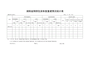 湖南省倒损住房恢复重建情况统计表.docx