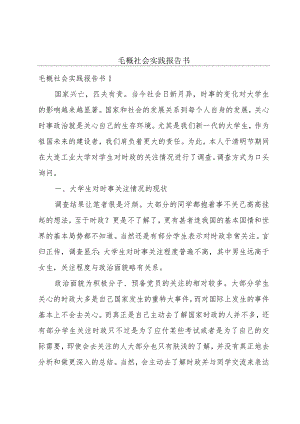 毛概社会实践报告书.docx