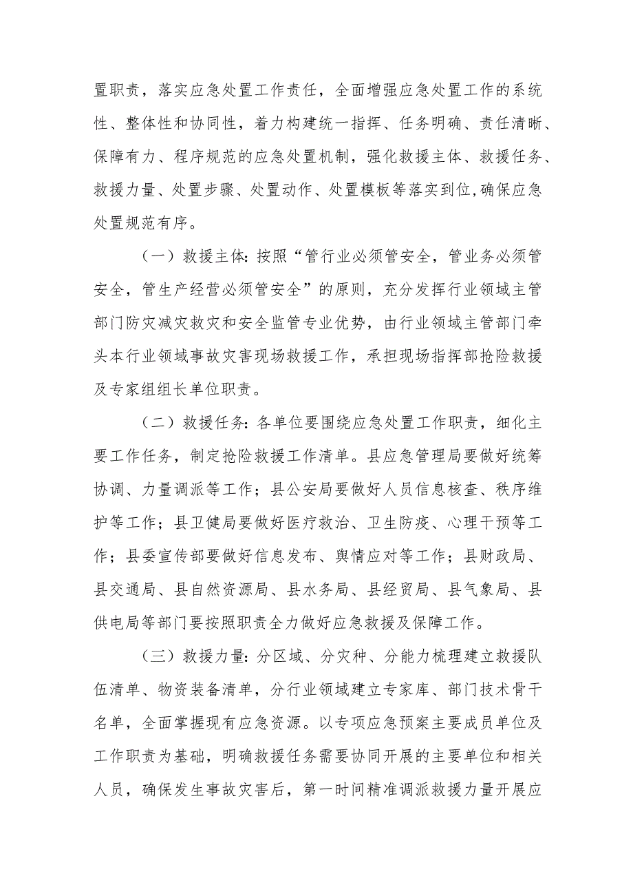 XX县较大及以上事故灾害应急处置快速响应工作总方案.docx_第2页