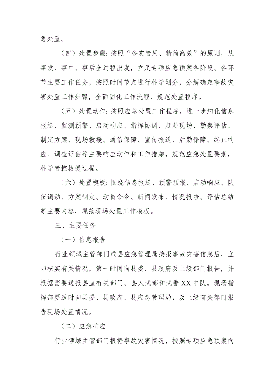 XX县较大及以上事故灾害应急处置快速响应工作总方案.docx_第3页