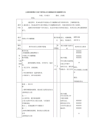 义务教育新课标六年级下册考核山羊分腿腾越体育与健康课时计划.docx