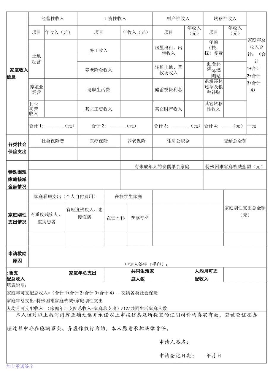 我要申请最低生活保障“一件事一次办”申请表.docx_第2页