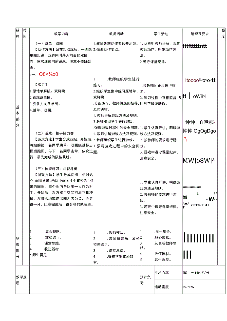 义务教育新课标水平一身体基本活动跳单及双圈体育与健康教案.docx_第2页