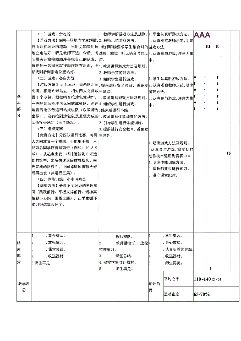 二年级下册水平一纵横有序之集合解散体育与健康教案.docx_第3页