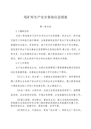 尾矿库生产安全事故应急救援预案.docx