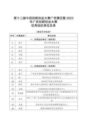 第十二届中国创新创业大赛广西赛区暨2023年广西创新创业大赛.docx