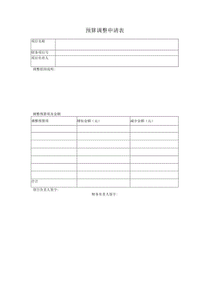 校内预算调整申请表.docx