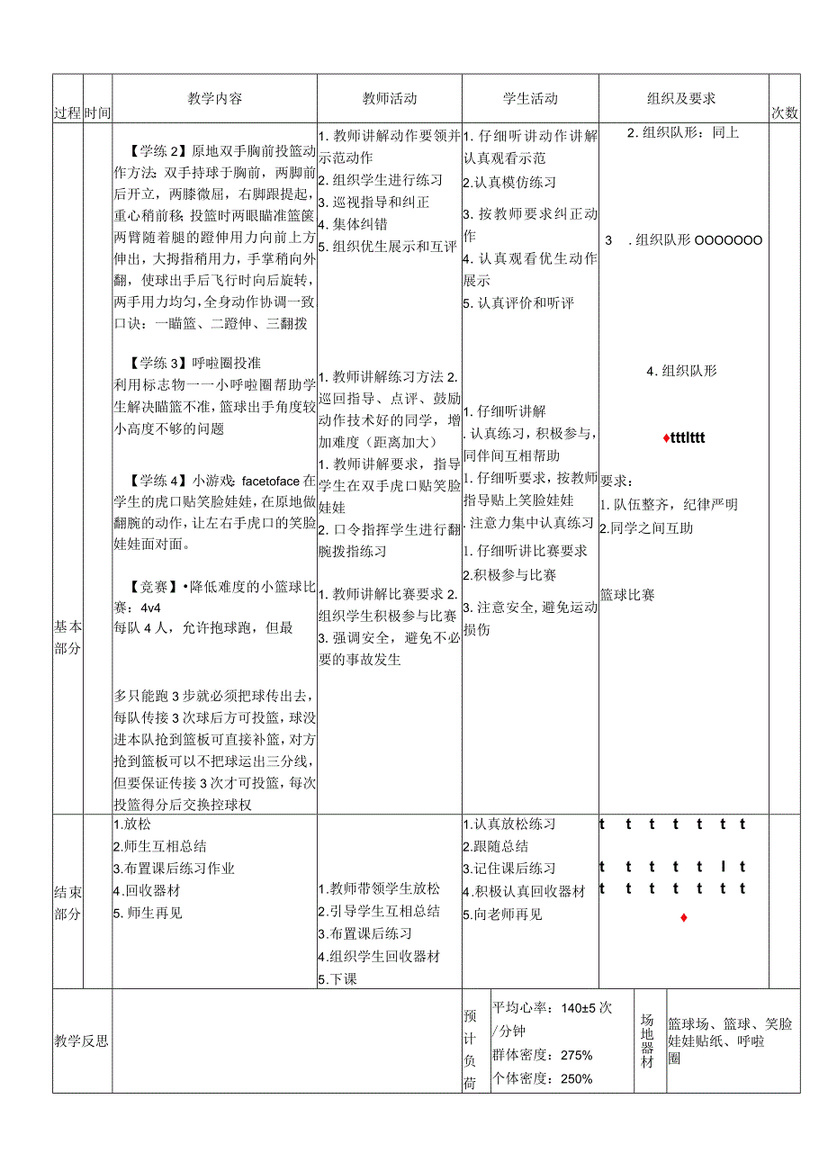 新课标水平二《篮球原地双手胸前投篮》体育与健康教案.docx_第2页