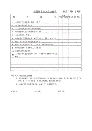 轻隔间作业安全检查表检查日期年月日.docx