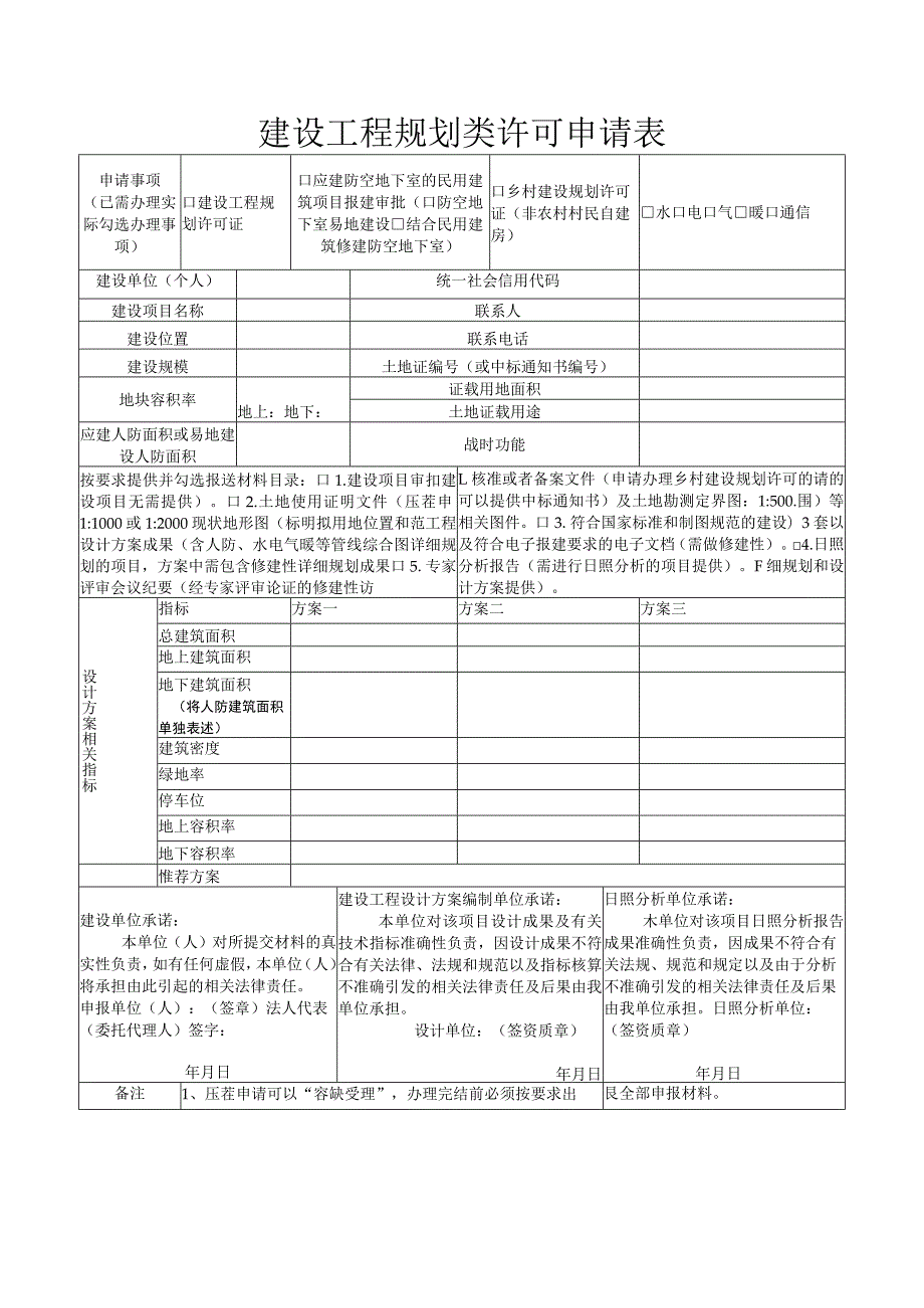 建设工程规划类许可申请材料表.docx_第2页