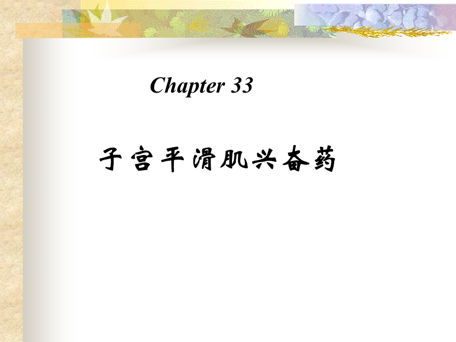 第33章子宫平滑肌兴奋药名师编辑PPT课件.ppt_第1页