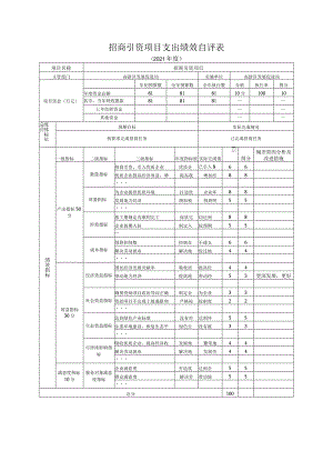 招商引资项目支出绩效自评表.docx