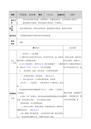 口语交际：听故事讲故事 教学教案.docx