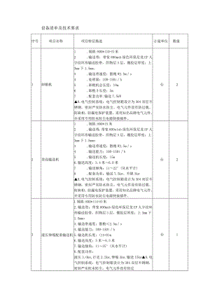 设备清单及技术要求.docx