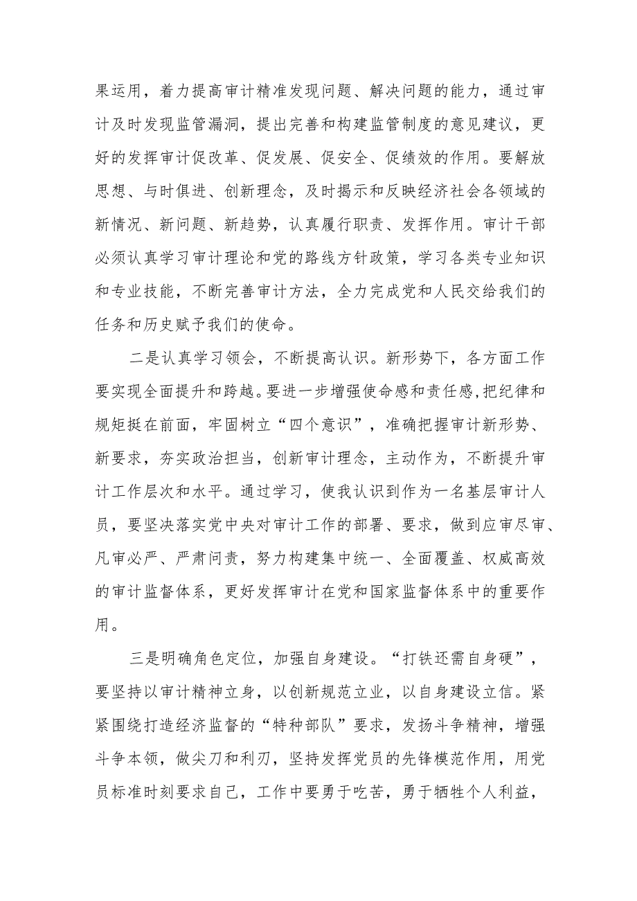 （8篇）2023学习《在二十届中央审计委员会第一次会议上的讲话》心得体会研讨发言.docx_第2页