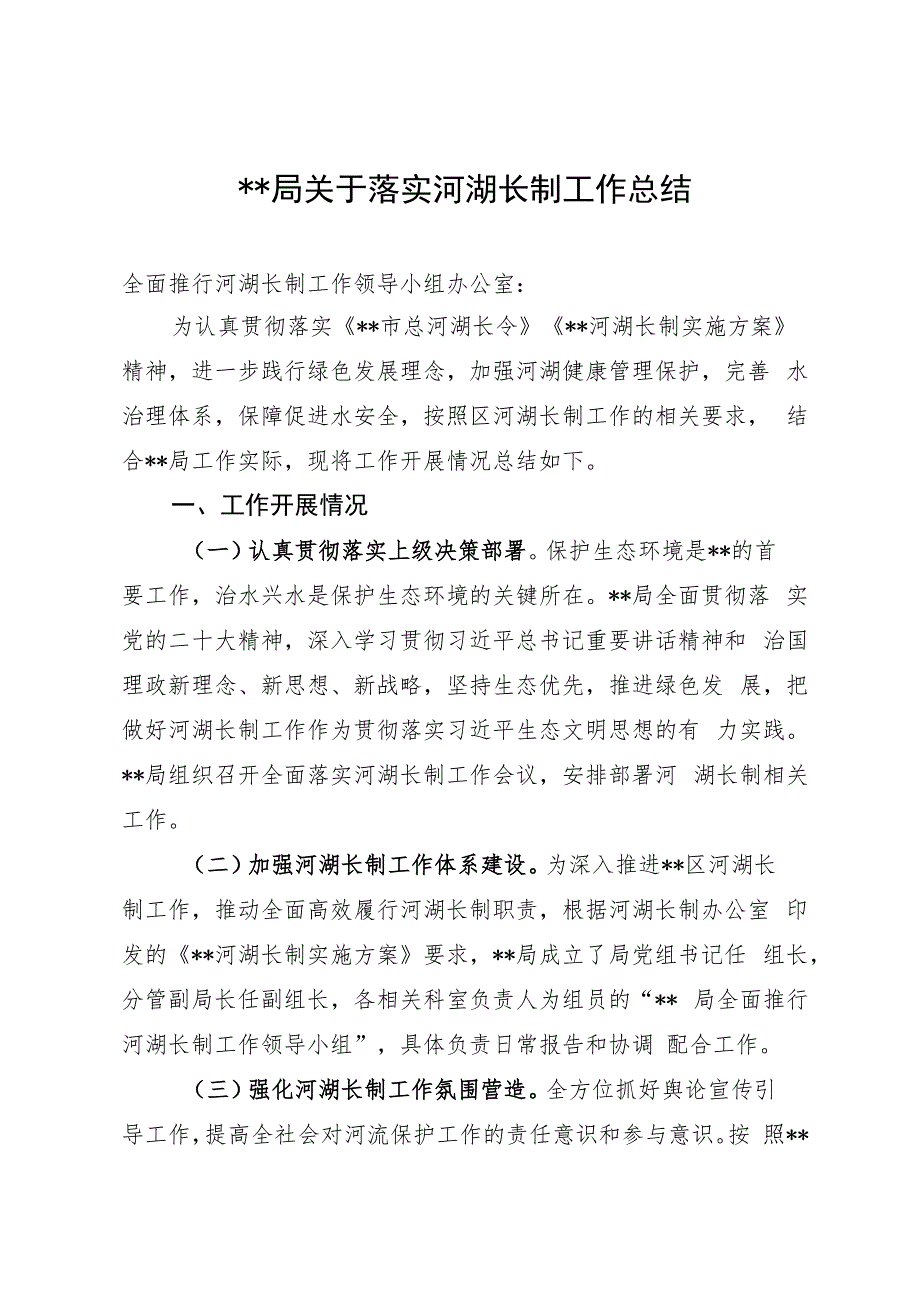 河湖长制工作总结.docx_第1页