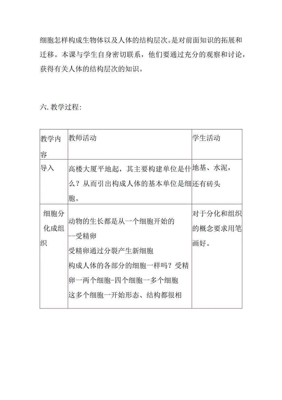 第一节 动物体的结构层次 教学设计.docx_第2页