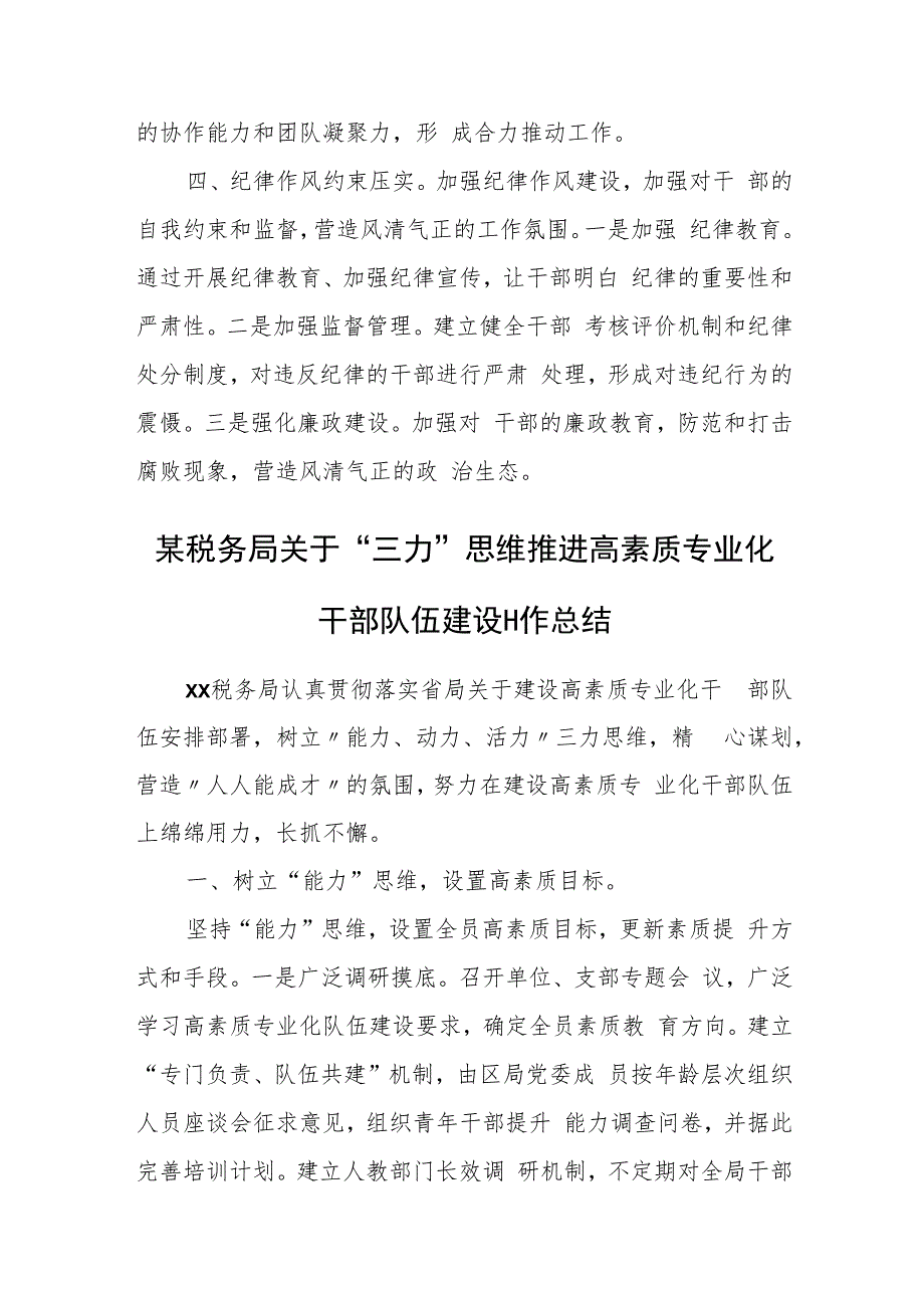 某税务局“四项举措”助力高素质专业化干部队伍建设工作报告.docx_第3页