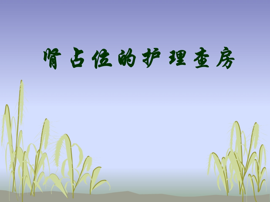 肾占位的护理查房ppt幻灯片.ppt_第1页