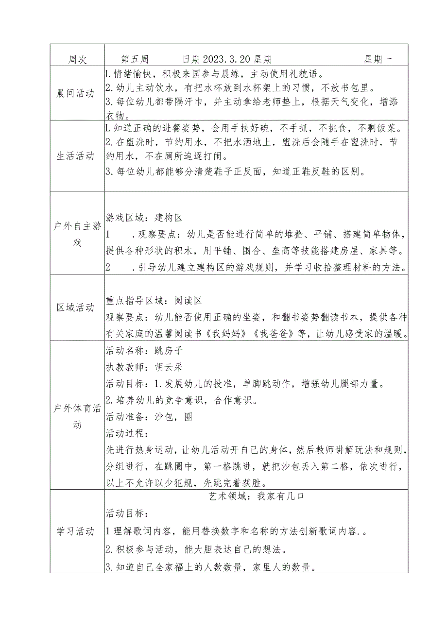 幼儿班小五班备课本第5周教案.docx_第1页