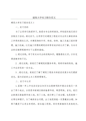 建筑大学实习报告范文.docx