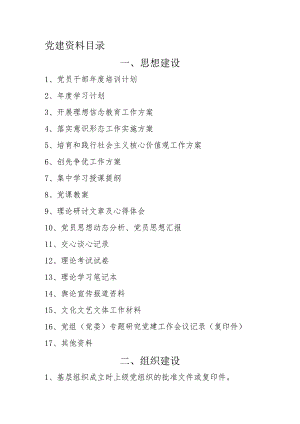 党建资料目录.docx