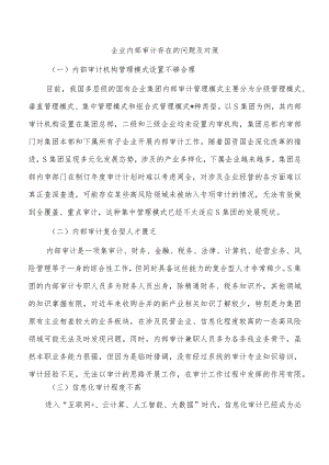 企业内部审计存在的问题及对策.docx