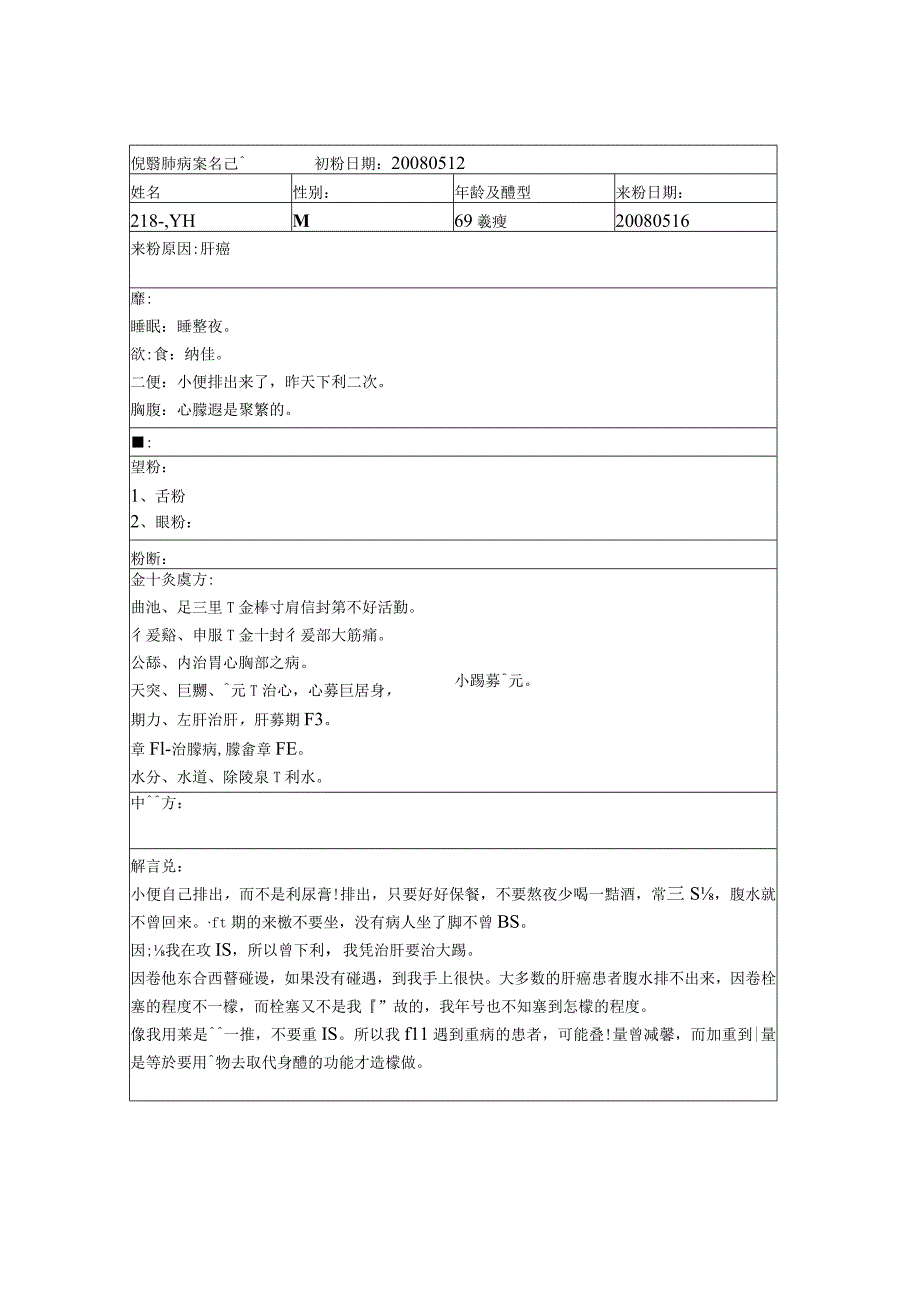 资深中医医师病案记录-中药方 (279).docx_第1页