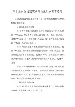 关于全面促进建筑业高质量发展若干意见.docx