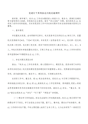 党建灯下黑两张皮问题关键调研.docx