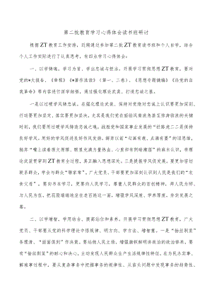 第二批教育学习心得体会读书班研讨.docx