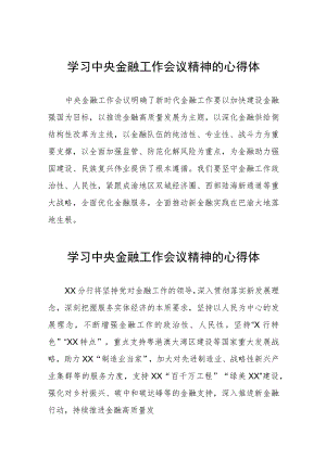 学习贯彻2023年中央金融工作会议精神的心得感悟发言稿(二十八篇).docx