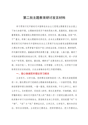 党员干部第二批主题教育研讨发言材料：坚持“学、干”重点将第二批主题教育走深走实.docx