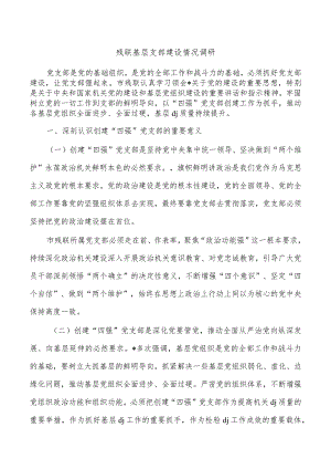 残联基层支部建设情况调研.docx