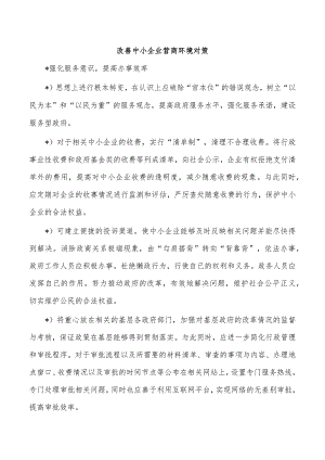 改善中小企业营商环境对策.docx