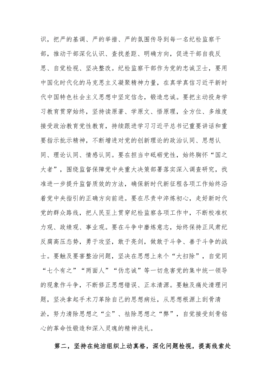 在纪检监察干部队伍教育整顿工作推进会上的讲话稿2篇.docx_第2页