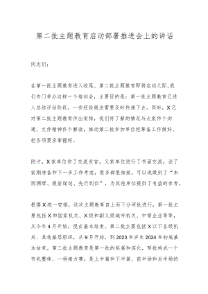 第二批主题教育启动部署推进会上的讲话.docx