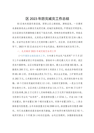 区2023年防灾减灾工作总结.docx