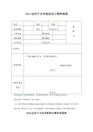 2023达州十大年度经济人物申报表.docx