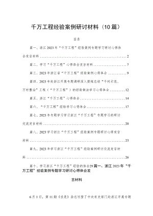 千万工程经验案例研讨材料(10篇).docx