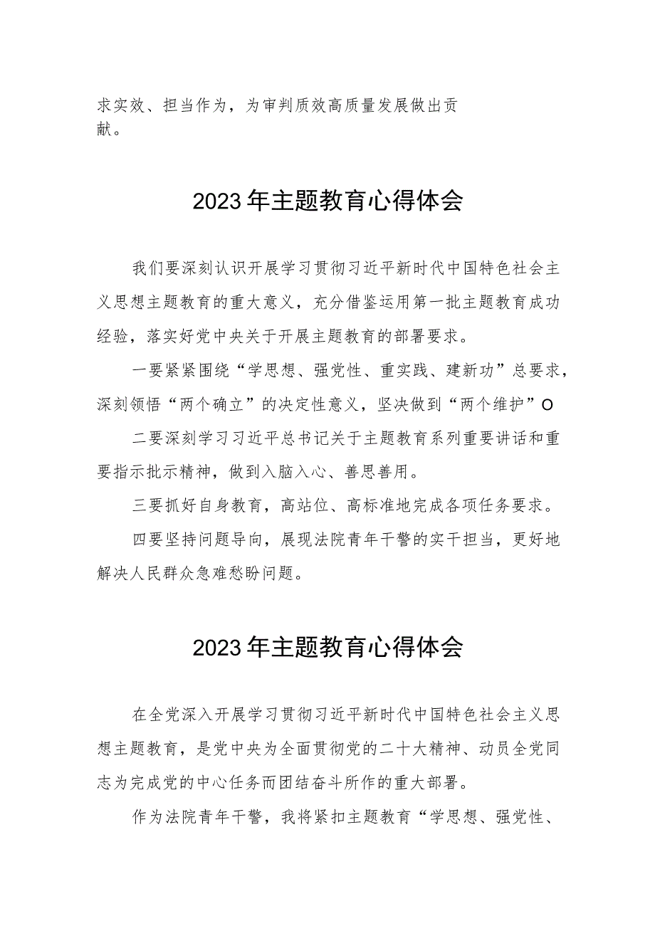 2023年法院关于主题教育心得体会(五篇).docx_第3页