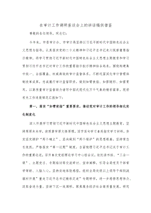 在审计工作调研座谈会上的讲话稿供借鉴.docx