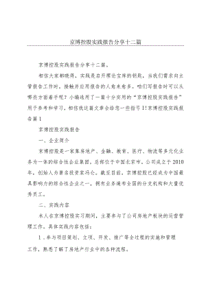 京博控股实践报告分享十二篇.docx