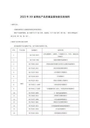 2023年钢丝产品质量监督抽查实施细则.docx